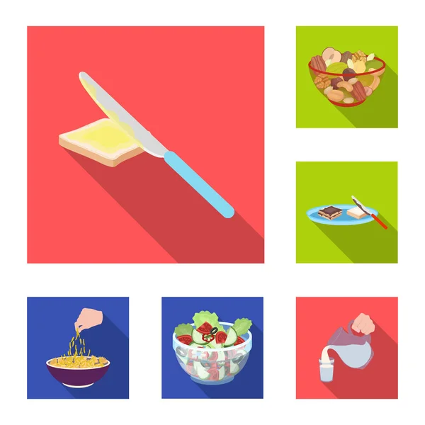 Dessert fragrant flat icons in set collection for design. Food and sweetness vector symbol stock web illustration. — Stock Vector