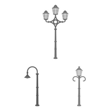 Lamba tasarımı için set koleksiyonundaki tek renkli simgeler sonrası. Fener ve vektör simge stok web çizim ışık.