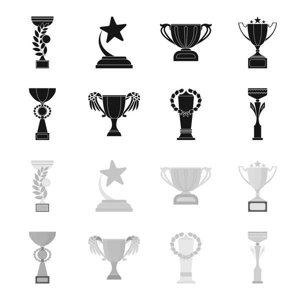 Χρυσό κύπελλο μαύρο, μονόχρωμη εικονίδια στη συλλογή σετ για σχεδιασμό. Νικητές Κύπελλο διάνυσμα σύμβολο μετοχής web εικονογράφηση. — Διανυσματικό Αρχείο
