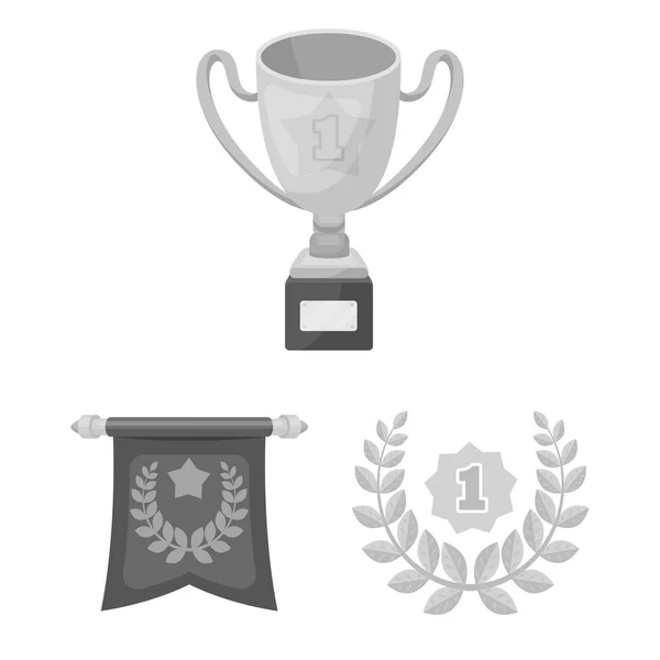 Premi e trofei icone monocromatiche nella collezione set per il design.Reward e realizzazione vettoriale simbolo stock web illustrazione . — Vettoriale Stock