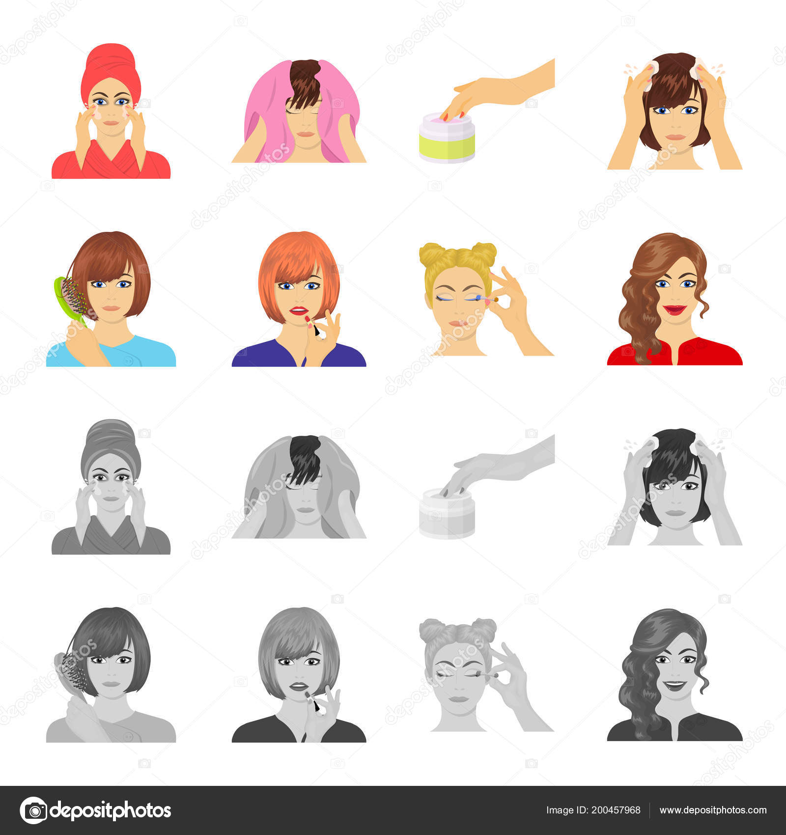 Hairdresser Cosmetic Salon And Other Web Icon In Cartoon