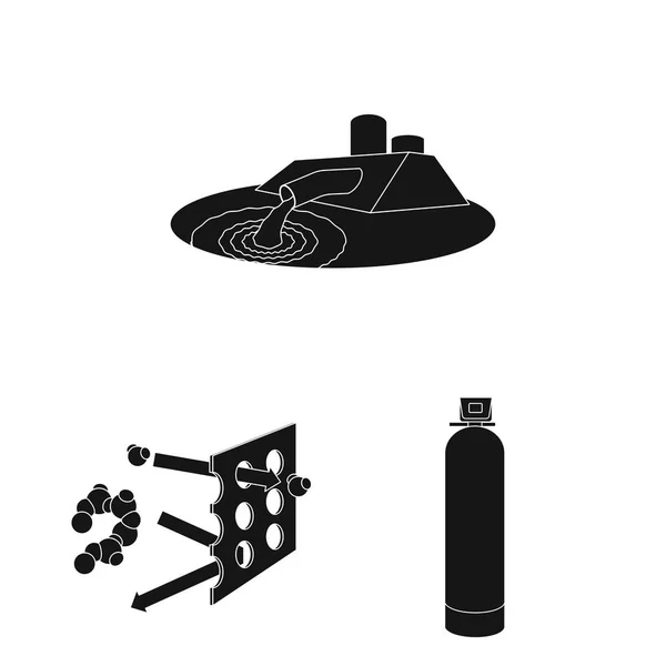 Sistema de filtragem de água ícones pretos na coleção de conjuntos para design. Equipamento de limpeza símbolo vetorial ilustração web . —  Vetores de Stock