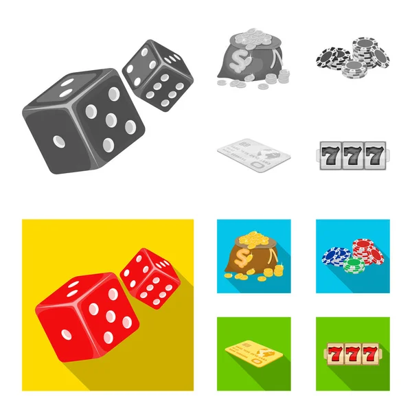 Excitement, recreation, hobby and other web icon in monochrome,flat style.Casino, institution, entertainment, icons in set collection. — Stock Vector