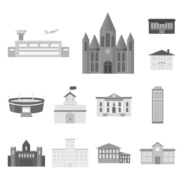 Building repair monochrome icons in set collection for design.Building material and tools vector symbol stock web illustration. — Stock Vector