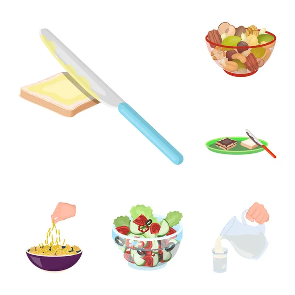 Dezert voňavé karikatura ikony v nastavení kolekce pro design. Potraviny a sladkosti symbol akcií webové vektorové ilustrace. — Stockový vektor