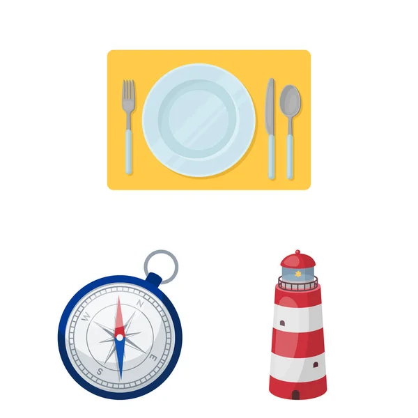 Rest and travel cartoon icons in set collection for design. Transport, tourism vector symbol stock web illustration. — Stock Vector