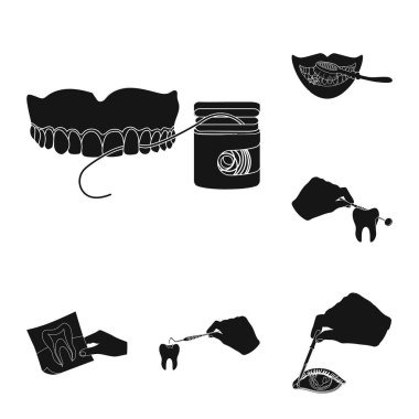 Manipülasyon ellerinizle siyah set koleksiyonu tasarım için simgeler. El hareketi tıp vektör simge stok web çizimde.