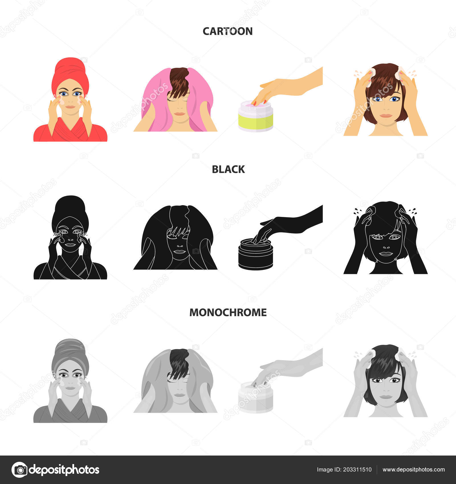 Cosmetic Salon Hygiene And Other Web Icon In Cartoon Black