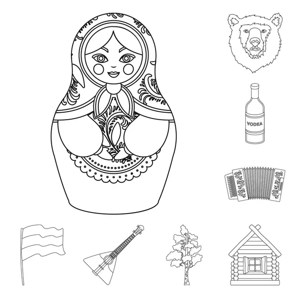 Країна Росії, подорожі структури іконки в розділ «колекції» для дизайну. Визначні пам'ятки та особливості Векторні ілюстрації символу запас веб. — стоковий вектор