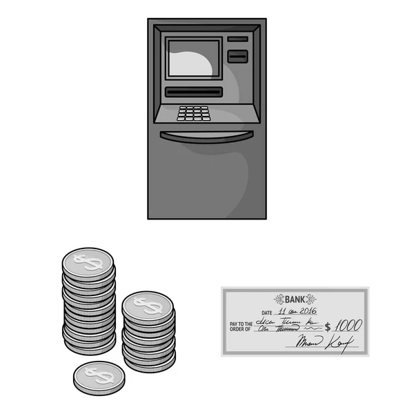 Dinero y finanzas iconos monocromáticos en la colección de conjuntos para el diseño. Negocios y Éxito vector símbolo stock web ilustración . — Vector de stock