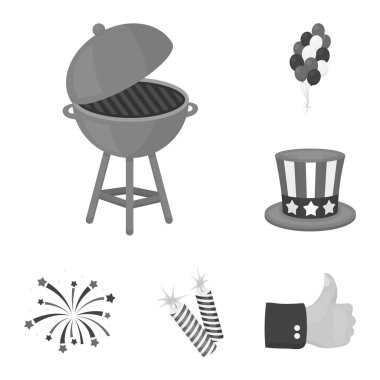 Vatansever gün, set koleksiyonu tasarım için tatil tek renkli simgeler. Amerikan geleneği vektör simge stok web çizimi.