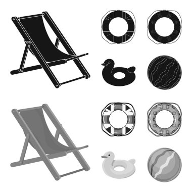 Çok renkli Yüzme daire siyah, set koleksiyonu tasarım için monochrom simgeler. Farklı lifebuoys sembol stok web illüstrasyon vektör.