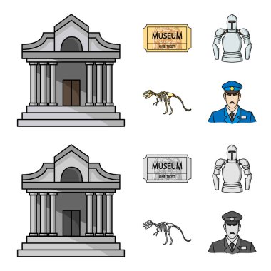 Resim, lahit Firavun, telsiz, taç. Çizgi film, tek renkli stil vektör simge stok çizim web simgeler Müzesi ayarla.