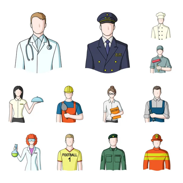 People of different professions cartoon icons in set collection for design. Worker and specialist vector symbol stock web illustration.