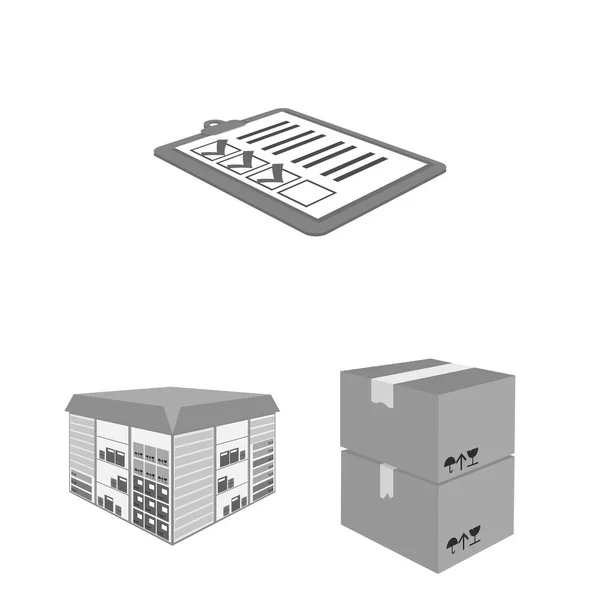 Logistika a rozvoz monochromatické ikony v nastavení kolekce pro design. Přeprava a zařízení symbol akcií web izometrické vektorové ilustrace. — Stockový vektor