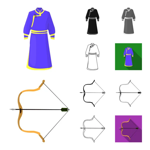 País Mongólia desenhos animados, preto, plano, monocromático, ícones esboço na coleção de conjuntos para design.Territory e símbolo de vetor marco ilustração web . —  Vetores de Stock