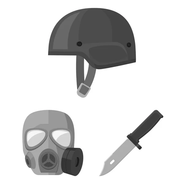 Armee und Bewaffnung monochrome Symbole in Set-Kollektion für Design. Waffen und Ausrüstung Vektor Symbol Stock Web Illustration. — Stockvektor