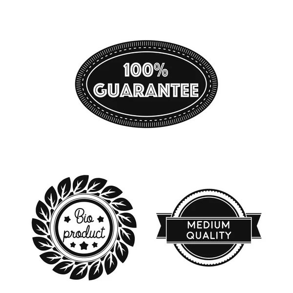 Diferentes ícones de rótulo preto na coleção de conjuntos para design. Índice e marca vetor símbolo web ilustração . — Vetor de Stock