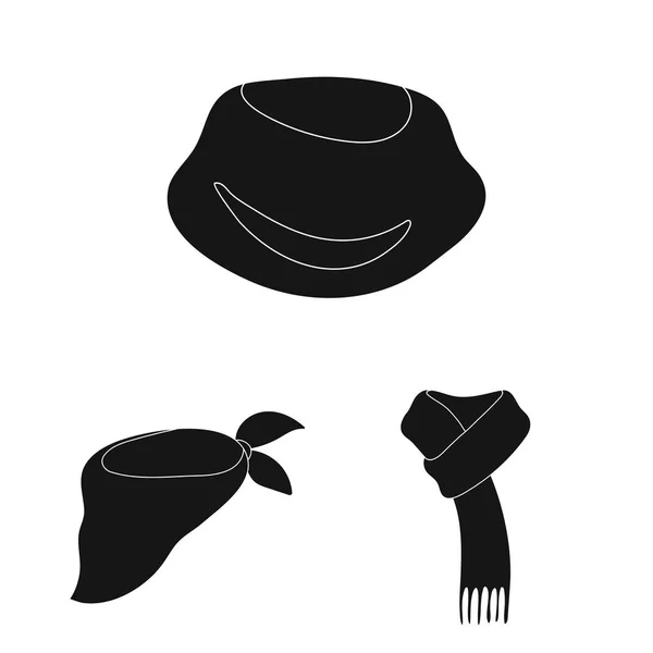 Écharpe et châle icônes noires dans la collection ensemble pour le design.Clothes and Accessory vector symbol stock web illustration . — Image vectorielle