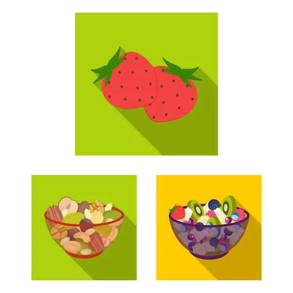 Dessert duftende flache Symbole in Set-Kollektion für Design. Lebensmittel und Süße Vektor Symbol Stock Web Illustration. — Stockvektor