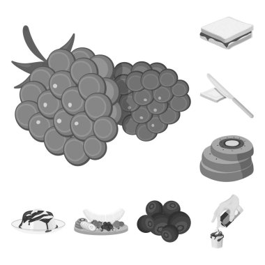 Set koleksiyonu tasarım için tatlı kokulu tek renkli simgeler. Sembol stok web illüstrasyon vektör yiyecek ve tatlılık.