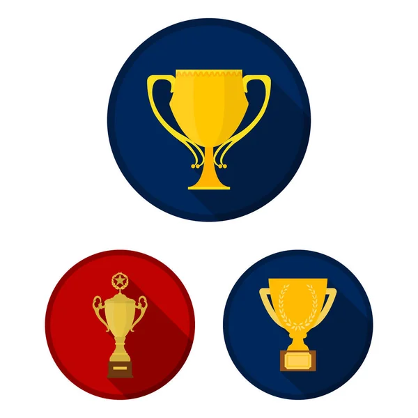 Gold Cup icônes plates dans la collection ensemble pour le design. Vainqueurs Coupe vectoriel symbole stock illustration web . — Image vectorielle