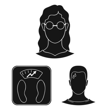 Set koleksiyonu tasarım için diyabet siyah simgeler. Diyabet vektör simge stok web illüstrasyon tedavisinde.