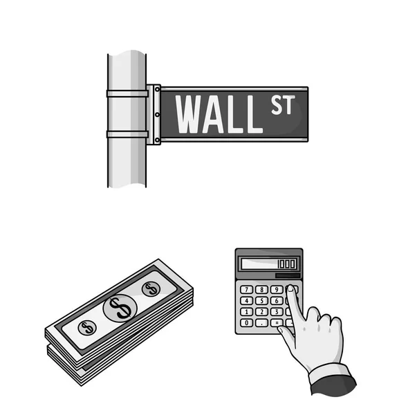 Dinheiro e Finanças ícones monocromáticos na coleção de conjuntos para design. Negócios e Sucesso símbolo vetorial ilustração web stock . — Vetor de Stock