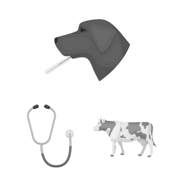 Κτηνιατρική κλινική κινουμένων σχεδίων εικονίδια στη συλλογή σετ για σχεδιασμό. Θεραπεία της μια εικόνα απόθεμα web σύμβολο κατοικίδιο ζώο διάνυσμα. — Διανυσματικό Αρχείο