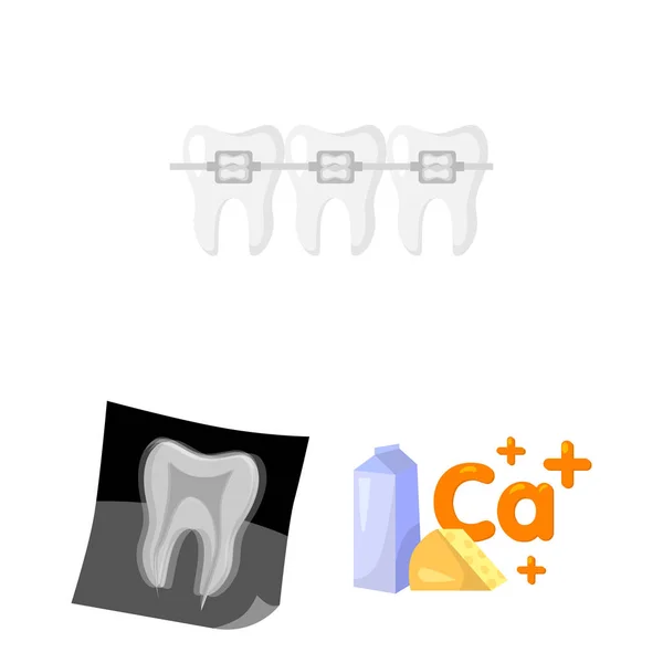 Dental care cartoon icons in set collection for design. Care of teeth vector symbol stock web illustration. — Stock Vector