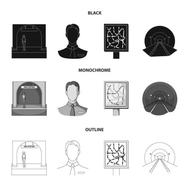 Mekanizmaları, elektrik ulaşım ve diğer web simge siyah, tek renkli, stil anahat. Taşıma, genel, ekipman simgeler kümesi koleksiyonu.