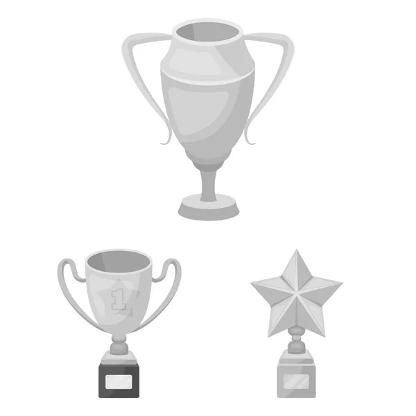 Premios y trofeos iconos monocromáticos en la colección de conjuntos para el diseño. recompensa y logro vector símbolo stock web ilustración . — Vector de stock