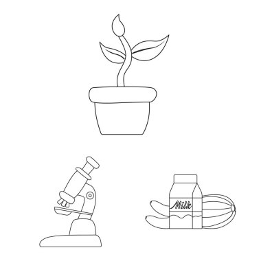 Vektör tasarımı genetik ve bitki simgesi. Toplama genetik ve biyoteknoloji vektör simge stok için.