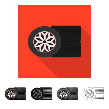 Araba ve ralli logosu yalıtılmış nesne. Araba ve yarış hisse senedi simgesi web için kümesi.