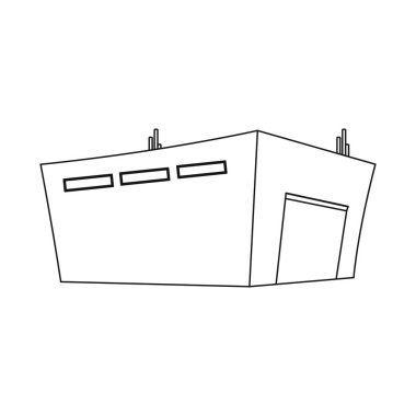 Yalıtılmış nesne mal ve kargo işareti. Ürünler ve web için ambar hisse senedi simgesi.