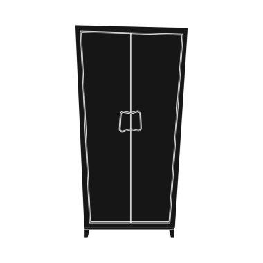 Vektör tasarım mobilya ve daire sembolü. Mobilya ve ev hisse senedi vektör çizim.