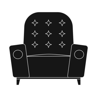 Vektör tasarım mobilya ve daire sembolü. Mobilya ve ev hisse senedi simgesi web için set.