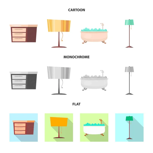 mobilya çizimleri. Tablo, Şifonyer, dolaplar. vektör çizim