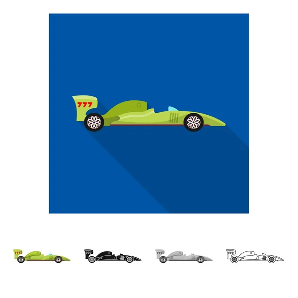 Diseño vectorial del coche y el símbolo de rally. Colección de coche y raza stock vector ilustración . — Vector de stock