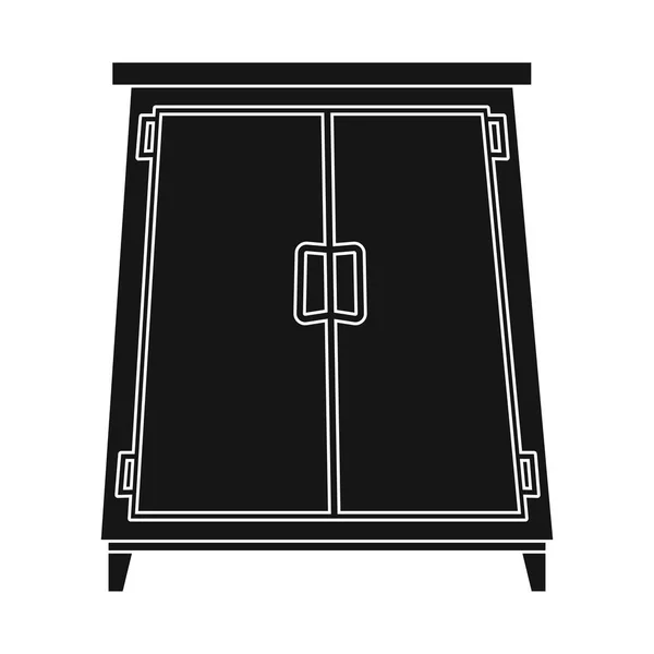 Vectorillustratie van meubilair en appartement logo. Collectie van meubels en home vector pictogram voor voorraad. — Stockvector