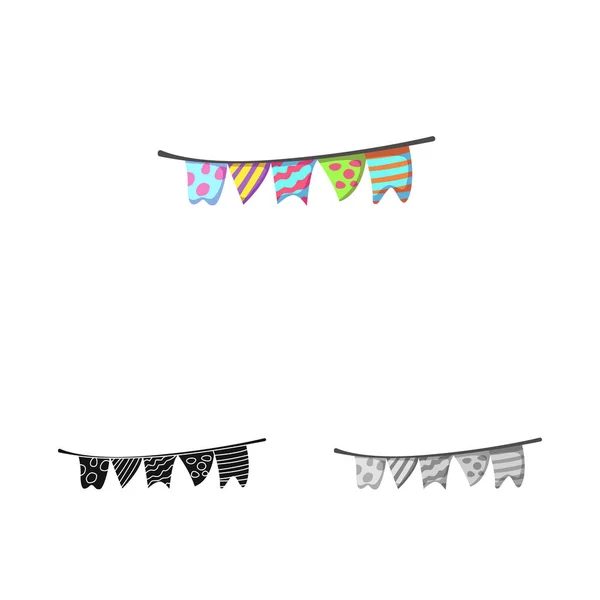 Parti ve Doğum günü logo vektör Illustration. Hisse senedi için kutlama ve parti vektör simge topluluğu. — Stok Vektör