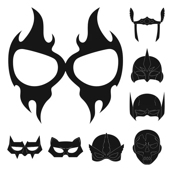 Kahraman ve maske logo vektör Illustration. Kahraman ve süper kahraman hisse senedi vektör çizim topluluğu. — Stok Vektör