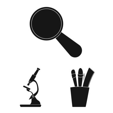 Eğitim ve öğrenme simge vektör tasarımı. Eğitim ve okul hisse senedi vektör çizim.