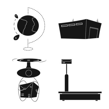 Yalıtılmış nesne mal ve kargo sembolü. Ürünler ve ambar hisse senedi simgesi için web topluluğu.