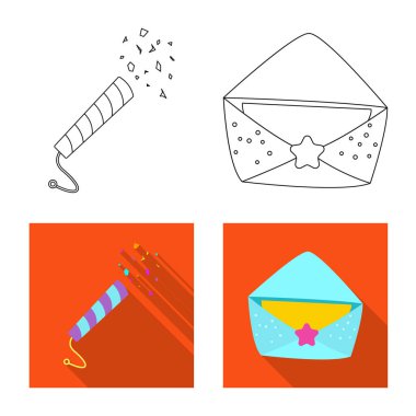 Parti ve Doğum günü sembolü yalıtılmış nesne. Hisse senedi için kutlama ve parti vektör simge topluluğu.