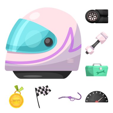 Araba ve ralli sembolü yalıtılmış nesne. Araba ve yarış hisse senedi simgesi web için kümesi.