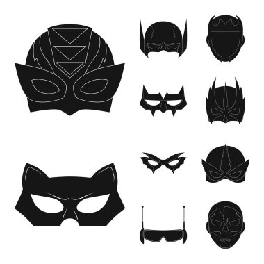 Kahraman ve maske simgesinin yalıtılmış nesne. Kahraman topluluğu ve hisse senedi için süper kahraman vektör simgesi.