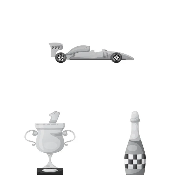 Objet isolé de voiture et icône de rallye. Collection de voiture et illustration vectorielle de stock de course . — Image vectorielle