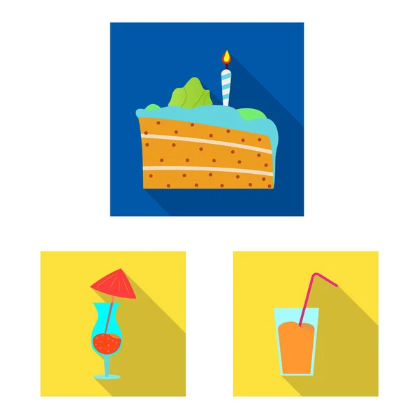 Ilustração vetorial de festa e sinal de aniversário. Conjunto de festa e celebração vetor ícone para estoque . — Vetor de Stock