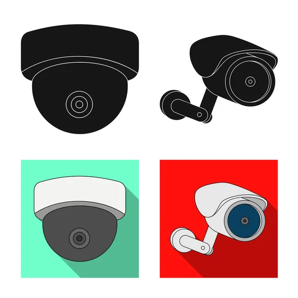 Vector Ontwerp Van Cctv Camera Symbool Aantal Cctv Systeem Aandelensymbool — Stockvector